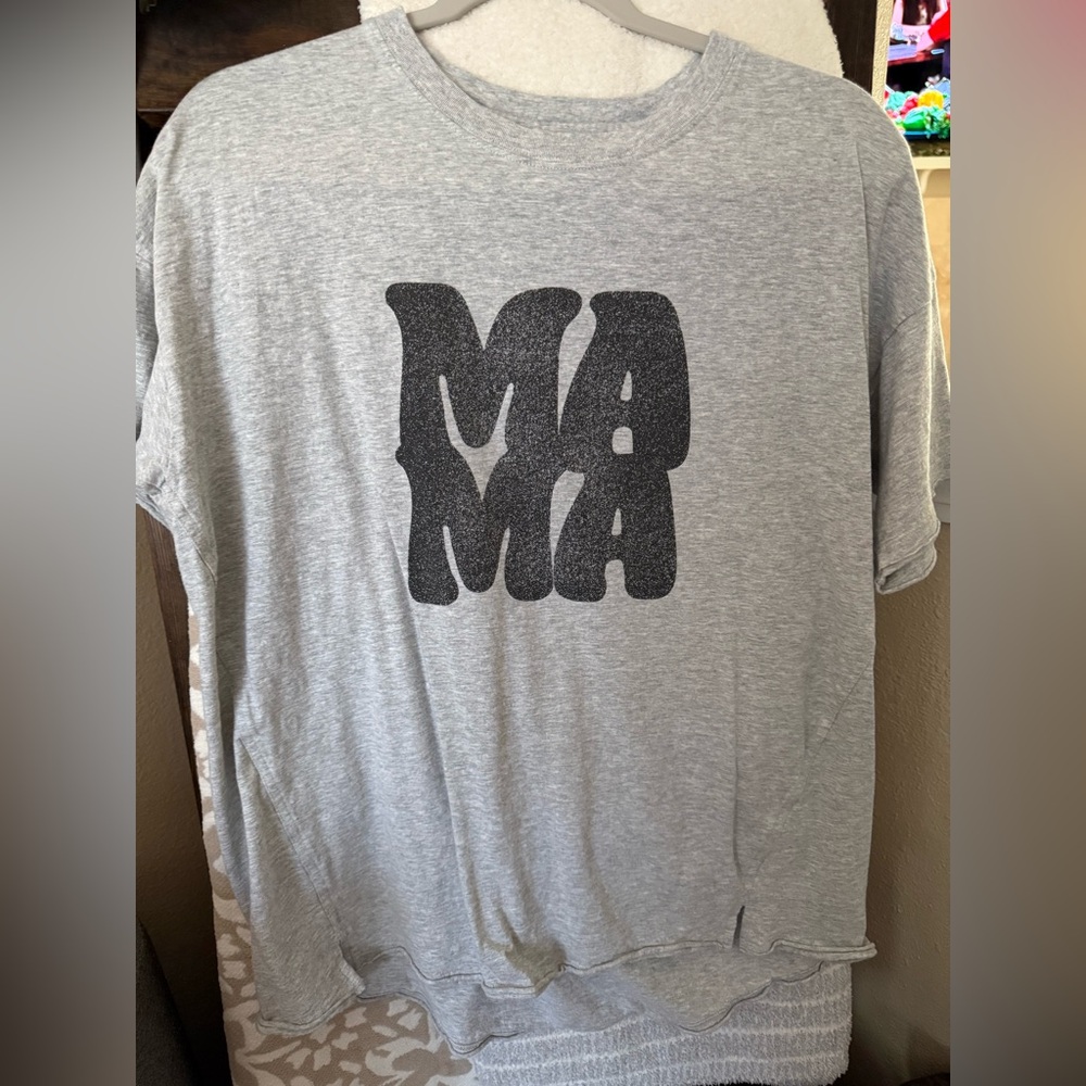Aerie Gray 'MAMA' Short Sleeve Tee